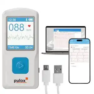 Mobiles EKG-Gerät PULOX PM10 Mobil Einkanal mit USB