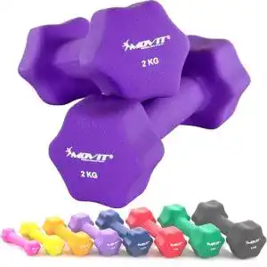 Movit-Hantel Movit 2er Set Neopren Hanteln, 2X 2 kg Lila