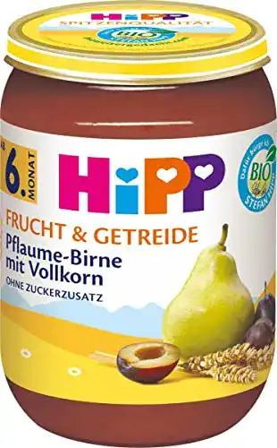 Hipp-Babynahrung HiPP Pflaume-Birne mit Vollkorn, 6er Pack