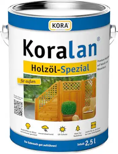 Holzöl Koralan Spezial Öl UV-Schutz Außenöl Natur 2,5L