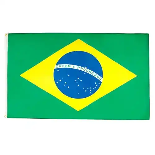 Brasilien-Flagge AZ FLAG Flagge BRASILIEN 90x60cm