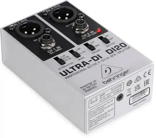 Di-Box Behringer Ultra-DI DI20, 2-Kanal Aktiv-/Splitter