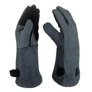 Grillhandschuhe (Leder) APOGO 1 Paar Leder Grill Handschuhe