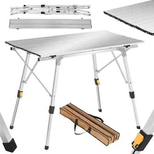 Campingtisch höhenverstellbar WOLTU Campingtisch Klapptisch