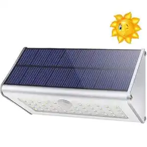 Solar-Wandleuchte außen CAIYUE, 1100 Lm 46 LED, 4 Smart-Modi