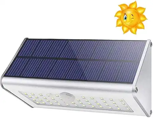 Solar-Wandleuchte außen CAIYUE, 1100 Lm 46 LED, 4 Smart-Modi