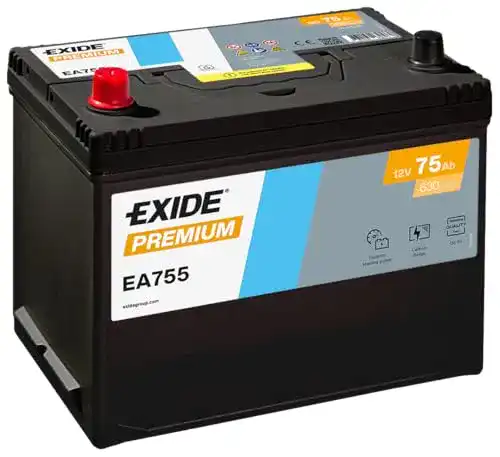 Autobatterie 75Ah Exide EA755 Starterbatterie 12V