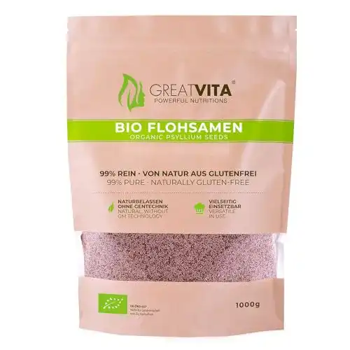 Flohsamen Mea Vita MeaVita Bio , 99% rein, 1000g im Beutel