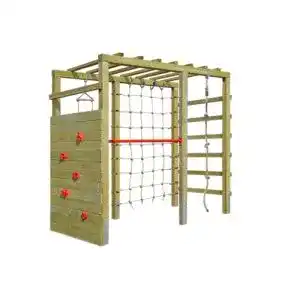 Klettergerüst Gartenpirat Premium mit Kletterwand, Holz