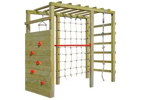 Klettergerüst Gartenpirat Premium mit Kletterwand, Holz