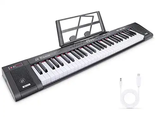 Keyboard RenFox Tastatur Klavier 61 Tasten Digital Piano