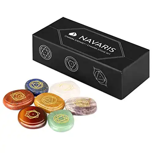 Chakra-Steine Navaris Chakra Steine Set 7x Edelstein Heilsteine