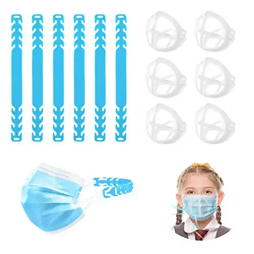 3D-Maskenhalterung KATELUO 6 Stück Stützrahmen, 6 Stück Silikon