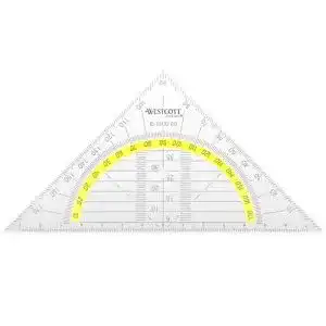 Geodreieck Westcott E-10132 00 Kunststoff bruchsicher, 14 cm