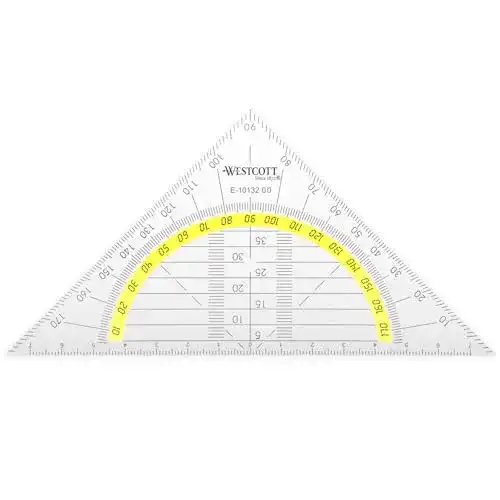 Geodreieck Westcott E-10132 00 Kunststoff bruchsicher, 14 cm
