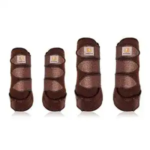 Dressurgamasche Horsecode Gamaschen 4er Set Brown Glamour Warmblut