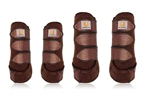 Dressurgamasche Horsecode Gamaschen 4er Set Brown Glamour Warmblut