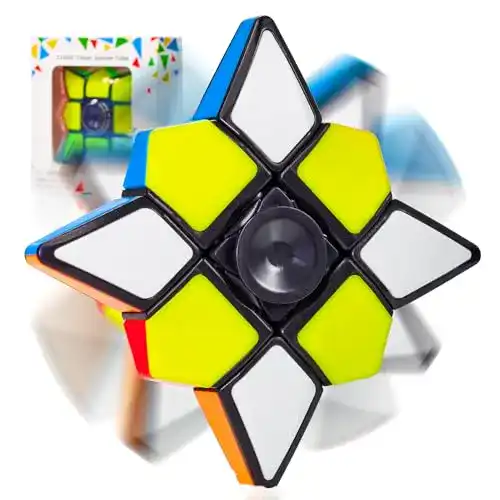 Fidget-Spinner CUBIDI ® Star – Brainteaser für Kinder 3x3x1 Cube