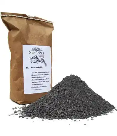Pflanzenkohle Susterra, nachhaltig pflanzen, Biokohle, Biochar 10 L