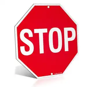 Stoppschild Anley 12 x 12 Zoll – Nachts reflektierend