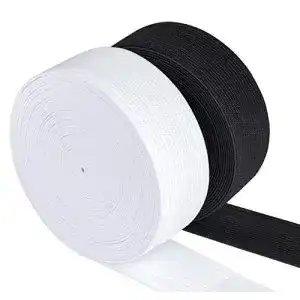 Hosengummi Agoer Gummiband 30mm Breit Weiß Schwarz, 2 Stck