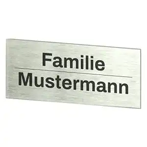 Klingelschild Schulz & Söhnlein Edelstahl Türschild 9×3,0cm