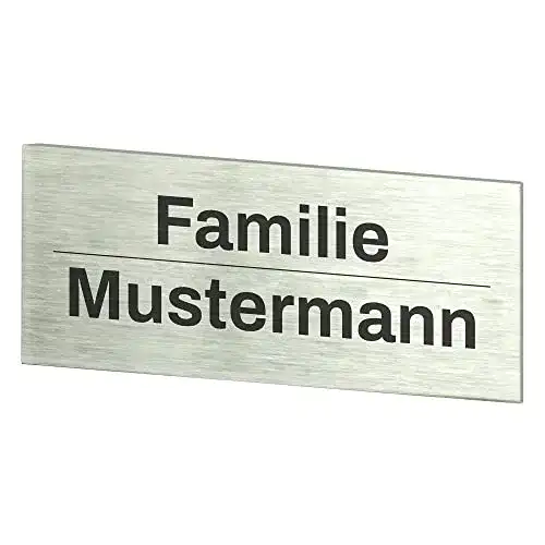 Klingelschild Schulz & Söhnlein Edelstahl Türschild 9×3,0cm