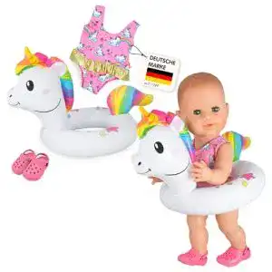 Puppenkleidung Heless 66 Schwimm-Set für Puppen, 3 teilig