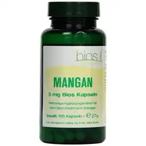 Mangan Bios Naturprodukte Bios 5 mg, 100 Kapseln