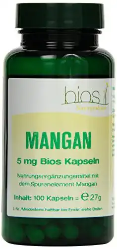 Mangan Bios Naturprodukte Bios 5 mg, 100 Kapseln