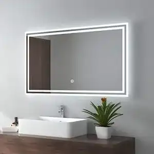Badspiegel EMKE LED 100x60cm mit Beleuchtung 3 Lichtfarben