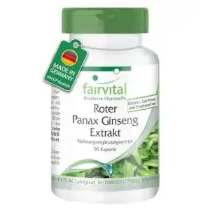Roter Ginseng fairvital Roter Panax Ginseng Extrakt, 90 Kapseln