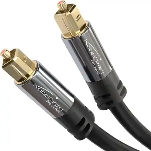 Optisches Kabel KabelDirekt, Toslink Kabel, 3m PRO Series
