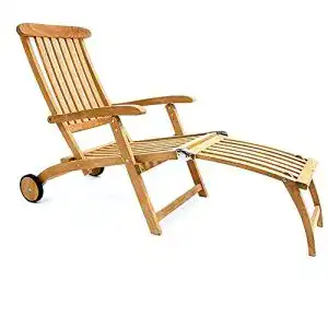 Deckchair Teak Garland Deckchair Bari Rollen Lehne verstellbar