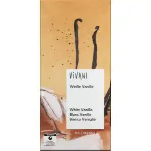 Vivani-Schokolade Vivani Bio Weiße Vanille, 80 g