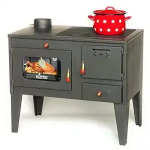 Küchenofen Holz DanDiBo Kaminofen mit Backfach und Herdplatte