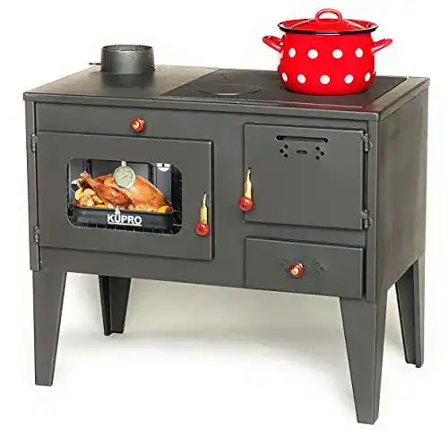 Küchenofen Holz DanDiBo Kaminofen mit Backfach und Herdplatte