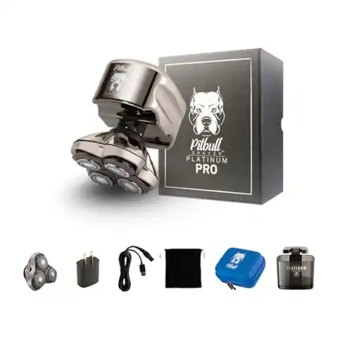 Kopfrasierer Skull Shaver Pitbull Platinum PRO, Bonus-CR-3-Klinge