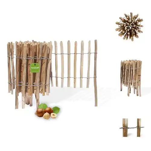 Staketenzaun Floranica ® Haselnussholz-Rollzaun | Länge 500cm