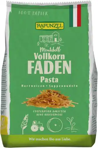 Vollkornnudeln Rapunzel Bio Faden Suppennudeln, 6 x 250 gr