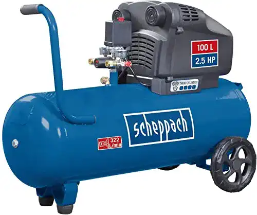 Kompressor 100l Scheppach Doppelzylinder HC105DC