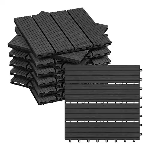 Terrassendielen WOLTU GTF001an WPC Terrassenfliesen klicksystem