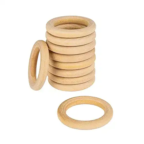 Holzringe Ideen mit Herz 10 Stück, Ø 5 cm, Stärke: 8 mm