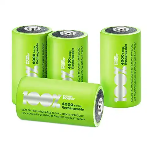 Die beste LR14-Batterie 100% PeakPower Akku C, 4 Stück LR14 Akkus 2026 Test Bestseller LR14-Batterie 100% PeakPower Akku C, 4 Stück LR14 Akkus