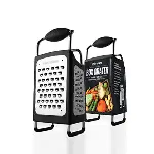 Vierkantreibe Microplane 4-seitige Reibe, Edelstahl, schwarz