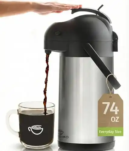 Pumpkanne Cresimo 2.2 Litre, Edelstahl Thermoskanne