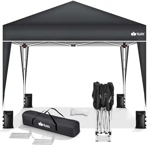 Faltpavillon tillvex Pavillon 3x3m wasserdicht, Pop-Up, UV Schutz