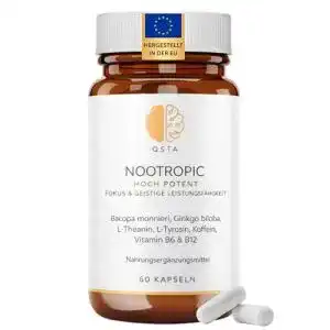 5-HTP QSTA Nootropic | Sehr hohe Potenz besser als 5 HTP für Focus,