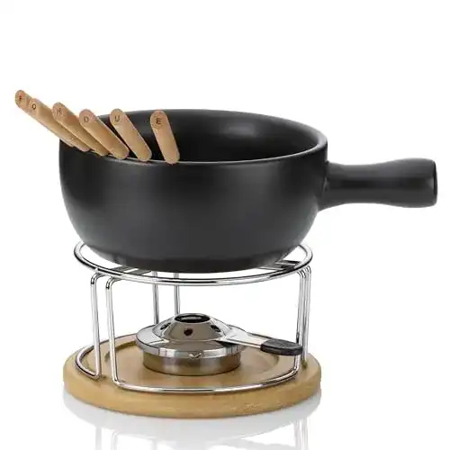 Käsefondue kela 361306 -Set, Natürliches Design, 10-teilig