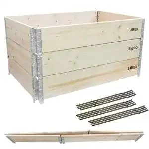 Palettenrahmen BABQO 3 Stück Paletten Aufsatzrahmen 120x80cm